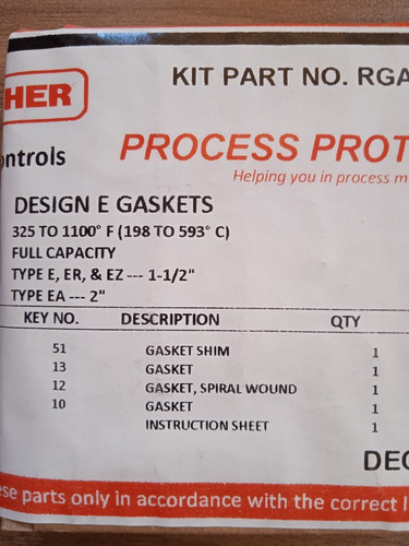 Fisher Rgasketx172