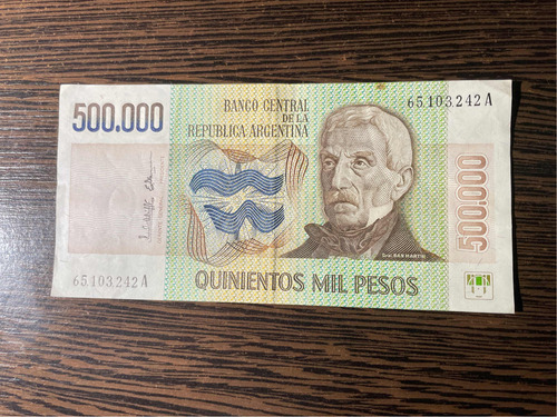 Billete De 500000 Pesos 1981
