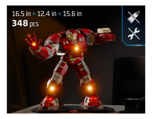 Rompecabezas De Hulkbuster Marvel Con Luces 348 Piezas Puzzles