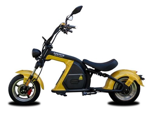 Imagen 10 de 15 de Moto Eléctrica Chopper Gilroy Motor Bateria Litio Amarillo