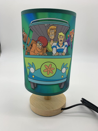 Scooby Scoob - Lámpara De Mesa Con Base De Madera, Decoració