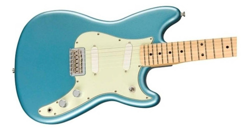 Guitarra elétrica Fender Duo sonic Player de amieiro tidepool brilhante com diapasão de bordo