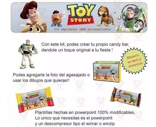 Kit Imprimible Toy Story Nenes Invitaciones Cumpleaños