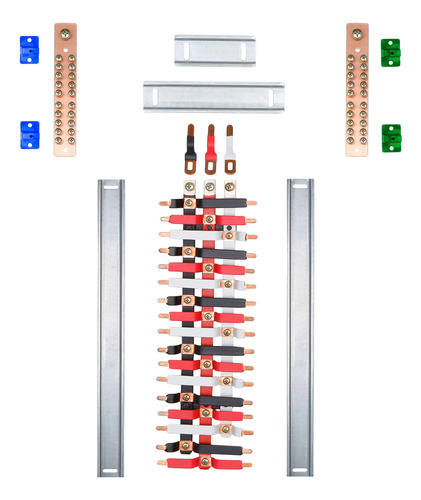 Quadro Distribuição 34 Polos Sobrepor C/kit Trifásico 100a
