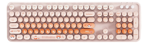 Teclado Membran Hoco K9, Motif Beruang Love, Design Retro Teclado Milk Tea Idioma Milk Tea