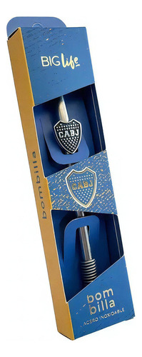 Bombilla Acero Inoxidable Boca Juniors Diseño Exclusivo