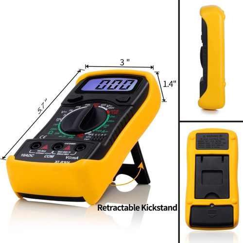 Imagen 9 de 9 de Multimetro Digital Lcd Profesional Xl830l
