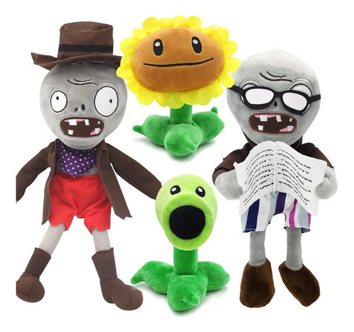 I 4pcs De Vs Zombies Juguete De Peluch,juego De Pvz