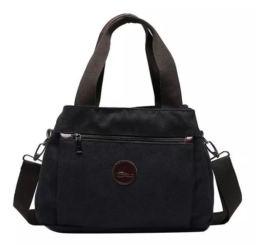 Bolso Boston De Lona Para Mujer, Bolso De Viaje De Gran Capacidad,  Bandolera Con Costuras Vintage, Pago En Línea Rápido Y Seguro