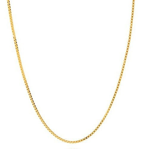 Lifetime Jewelry Box Chain 14 Mm Collar Colgante 24k Chapado