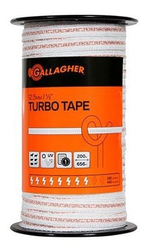 Gallagher América Del Norte G62354 1/2 X 656 Turbo Tape, Whi