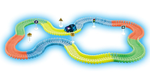 Imagen 2 de 10 de Pista Luminosa Flexible Velocidad Sin Límites 360 Piezas