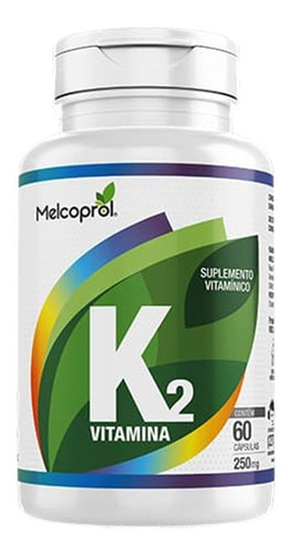 Imagem 1 de 3 de 4 Vitamina K2 Menaquinona 60 Caps 250mg (total 240 Caps)
