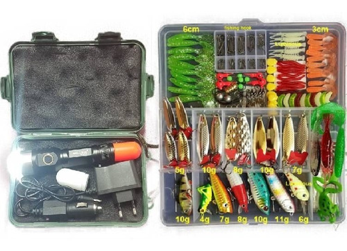 Kit Premium Pesca  Linterna Recargable, Regalos Para Hombres