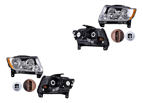 Par Juego Faros Jeep Grand Cherokee 2010 - 2012 Depo Rxc