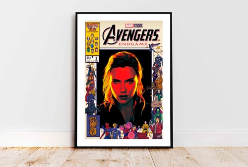 Cuadro Poster Enmarcado De Avengers 33x48cm Black Widow