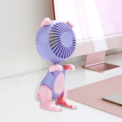 Ventilador De Escritorio 3 Velocidades Viento Con Violeta