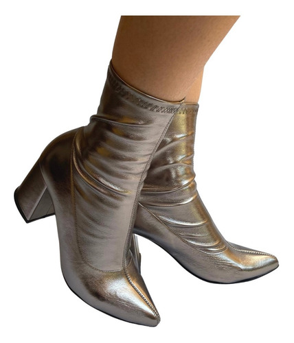 Imagen 6 de 10 de Botin Stretch Felipe Rentería Tacón 7cms Botas Mujer Moda
