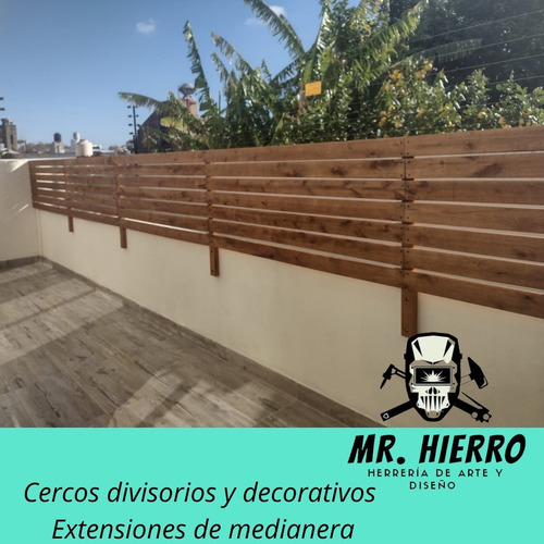 Imagen 4 de 9 de Cercos Medianeras De Hierro Y Madera