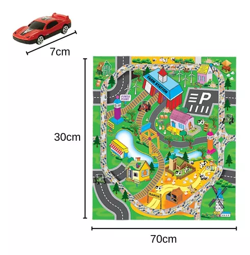 Pista De Carrinhos Brinquedo Corrida Infantil + 2 Carrinhos