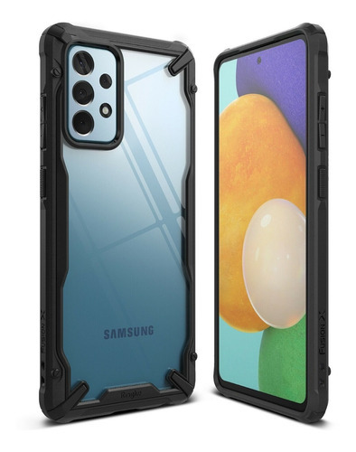 Case Funda Protector Ringke Fusion Antishock Galaxy A52 A72 Color Gris