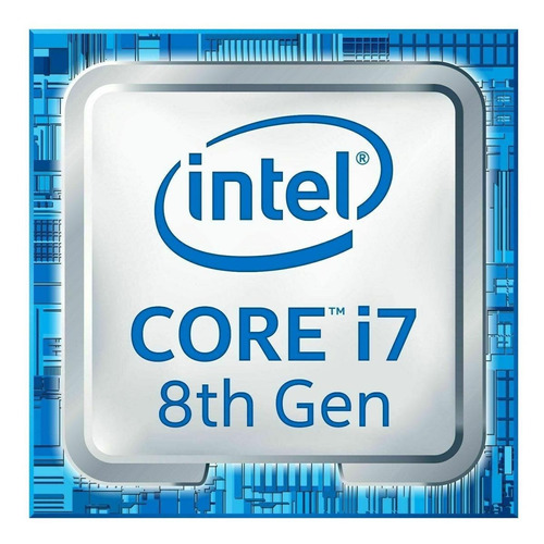 Processador gamer Intel Core i7-8700K BX80684I78700K  de 6 núcleos e  4.7GHz de frequência com gráfica integrada