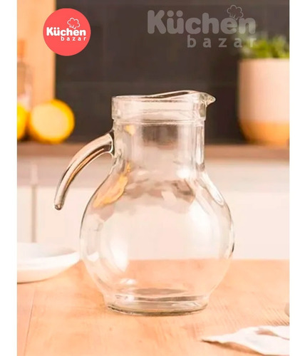 Imagen 3 de 8 de Jarra De Vidrio Vallarta Flint 1,5l Rigolleau Kuchen