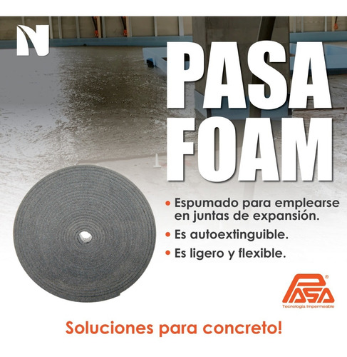 Imagen 2 de 4 de Junta De Expansión 55 Mts X 1/4 X 10 Cms (pasafoam)