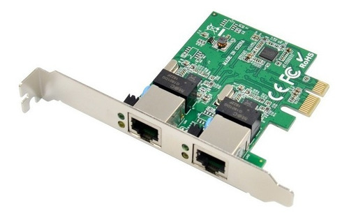 Placa Rede Realtek Dual 2 Portas Gigabit 1000mbps Pcie X1