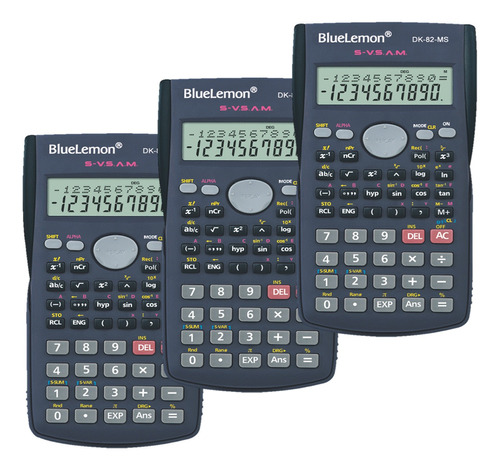 3 Calculadoras Científicas Bluelemon Dk-82-ms 240 Funciones