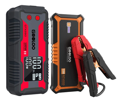 Gooloo Arrancador Coche 4000 Pico 12 V Auto Battery Booster