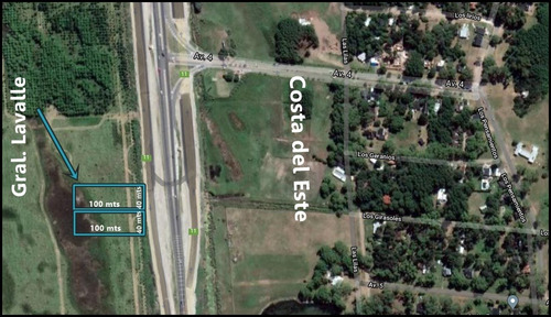 Imagen 3 de 3 de Venta Parcela Lavalle Frente A Cota Del Este