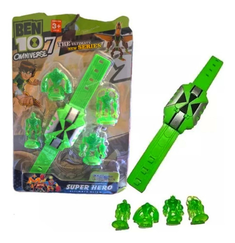 Juguete Reloj Pulsera Omnitrix Ben 10 Brazalete Con Lanzador Verde