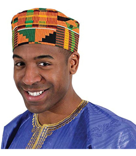 Sombrero Africano Kente Kufi, Sombrero Kofi, Gorra Ankara