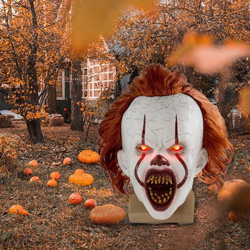 A Máscara De Halloween Con Cara De Payaso Espeluznante