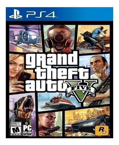 Gta 5 Grand Theft Auto V Standard Edition Juego Ps4 Físico