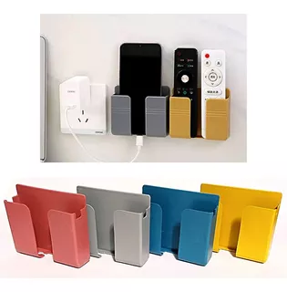 Pack 4 Porta Celular Pared Cargador Teléfono Control Remoto