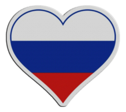 Parche Bandera Corazon Rusia