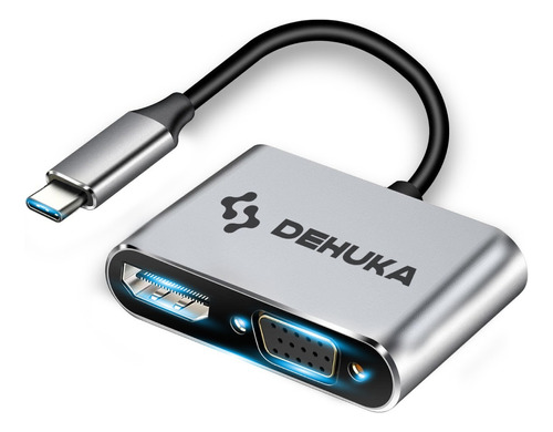 Adaptador Usb-c A Vga Hdmi Dehuka Compatibles Con Celular Computadora Notebooks Proyectores Televisores