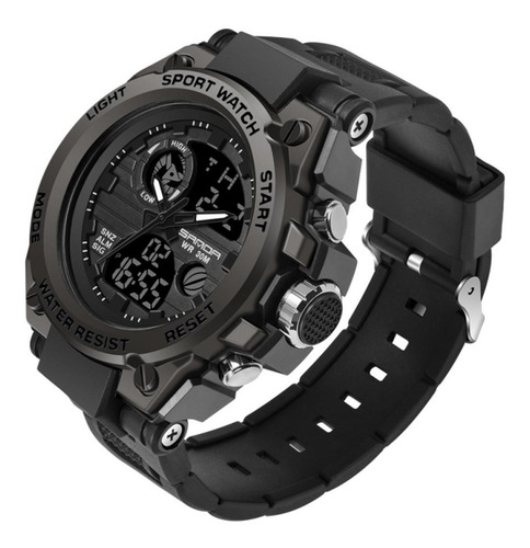 Relógio Masculino Sanda Militar Esportivo Original - Preto