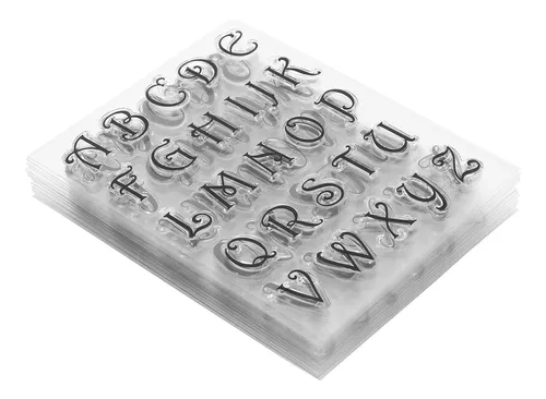 Tamanho pequeno/grande carimbo/selo alfabeto A-Z número 0-9 transparente  selos claros para diy scrapbooking/