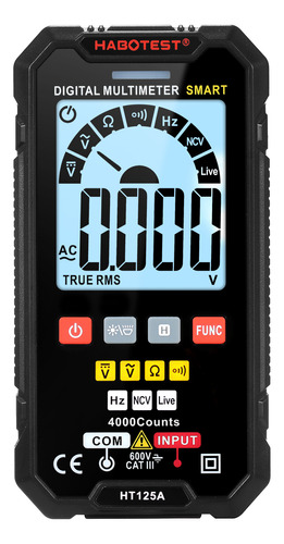 Habotest Digital Multimeter Ht125a Rms 4000 Accounts, Auto R