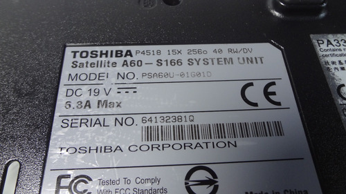 Case Do Dvd Notebook Toshiba Satellite A60 S166
