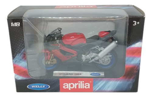 Moto Colección Aprilla Rsv 1000 R Welly Escala 1:18 