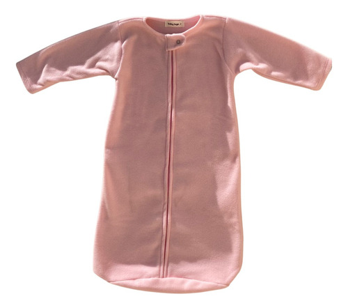 Saco Para Bebê Dormir Protegido Soft C/ Zíper E Manga Rosa P