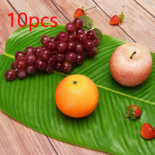 Mantel De Mesa Artificial Con Forma De Hoja De Plátano, 10 U