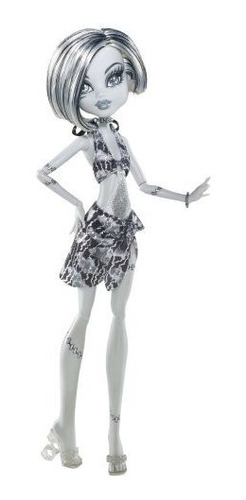 Monster High Skull Shores Blanco Y Negro Frankie Stein Doll