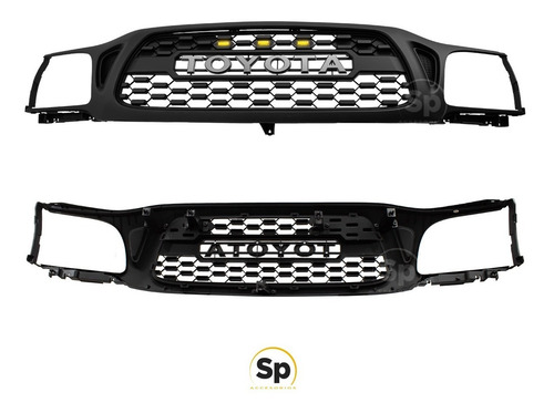 Imagen 3 de 7 de Parrilla Toyota Tacoma 2001 -2004 Negro Led Pro Trd Letras
