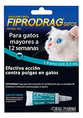 Fiprodrag Pipeta Anti Pulgas Para Gatos 0.5ml