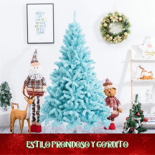 Arbol De Navidad Pino 190 Cm Artificial Colores 1530 Ramas Color Azul claro